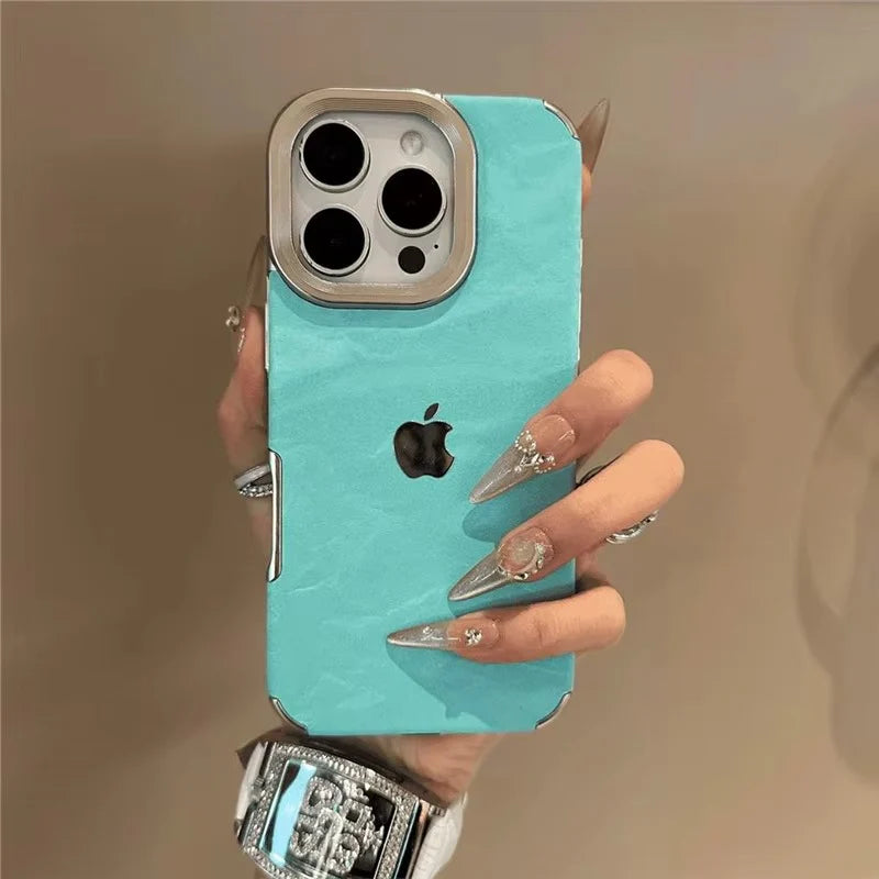 Electroplated Snow Mountain Pattern Case For iPhone