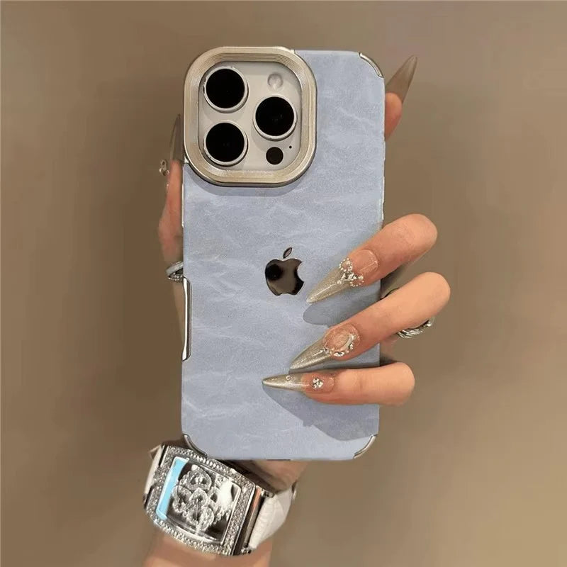 Electroplated Snow Mountain Pattern Case For iPhone