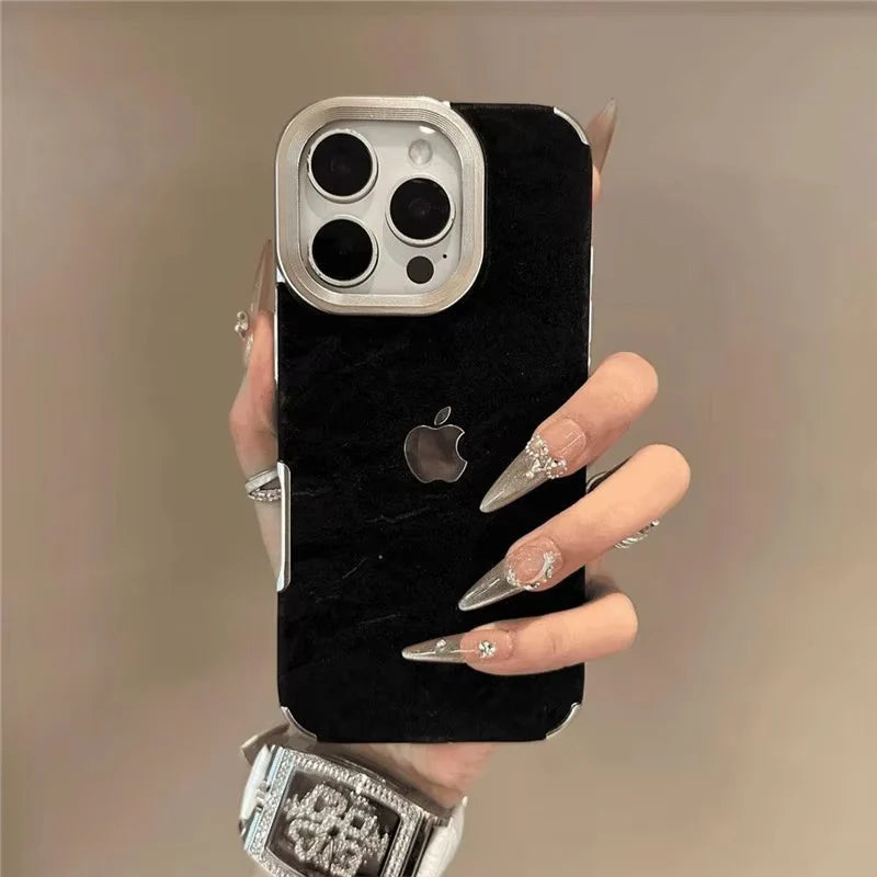 Electroplated Snow Mountain Pattern Case For iPhone