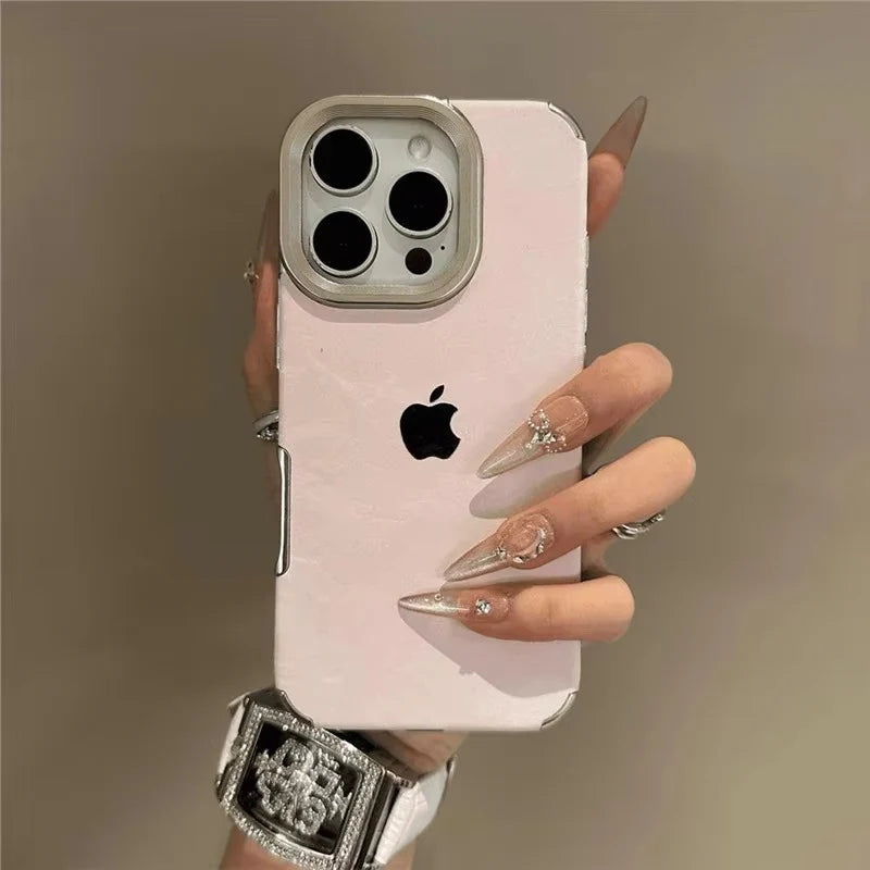 Electroplated Snow Mountain Pattern Case For iPhone