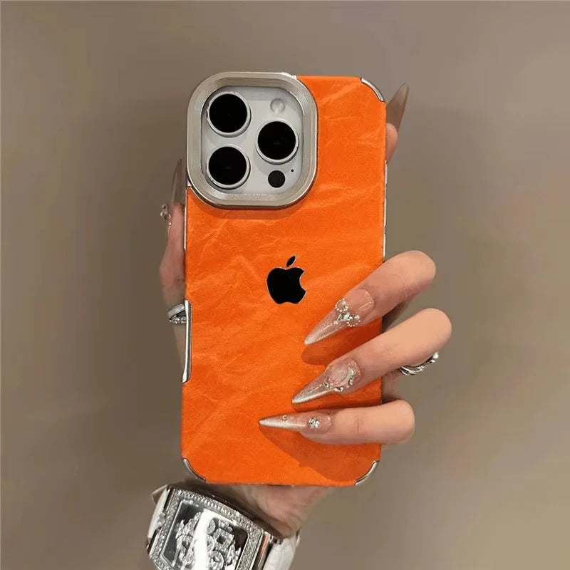 Electroplated Snow Mountain Pattern Case For iPhone