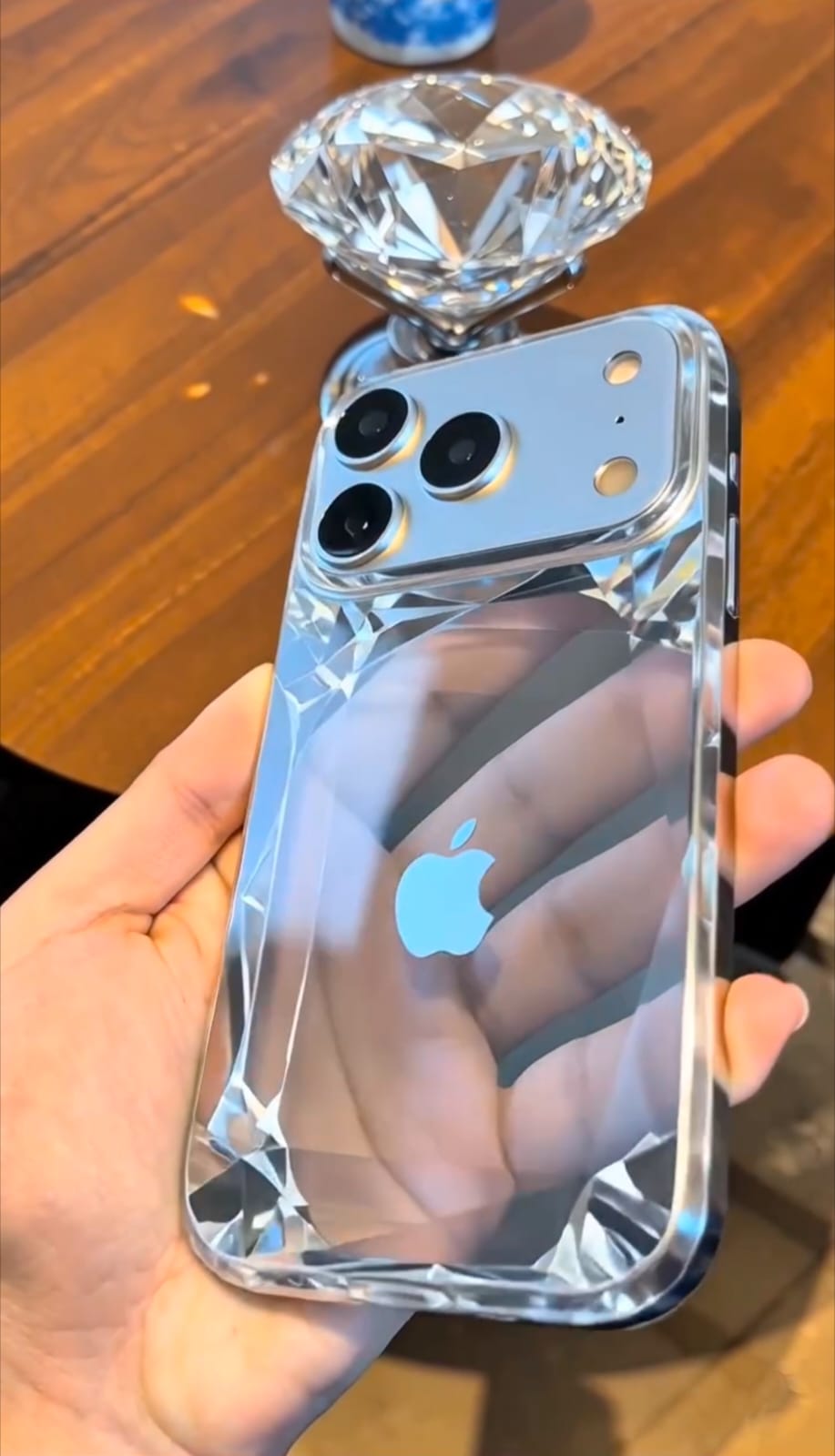 Crystal Glass Lens Case For iPhone