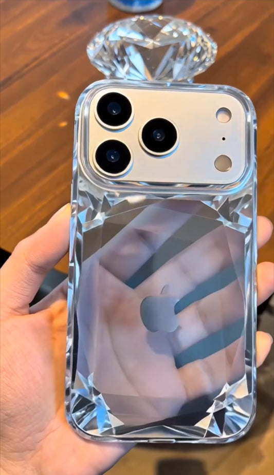 Crystal Glass Lens Case For iPhone