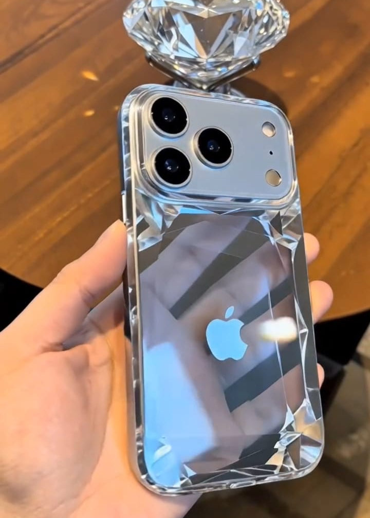 Crystal Glass Lens Case For iPhone