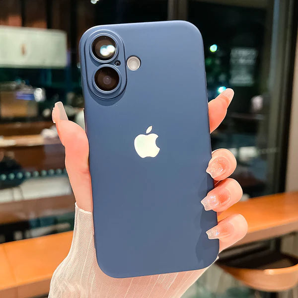 Matte Logo Back Case For iPhone