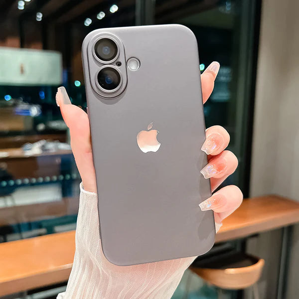 Matte Logo Back Case For iPhone