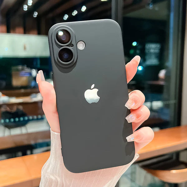 Matte Logo Back Case For iPhone