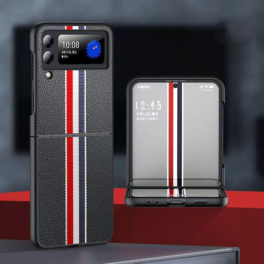 New Leather Stripe Cases For Samsung Galaxy Z Flip