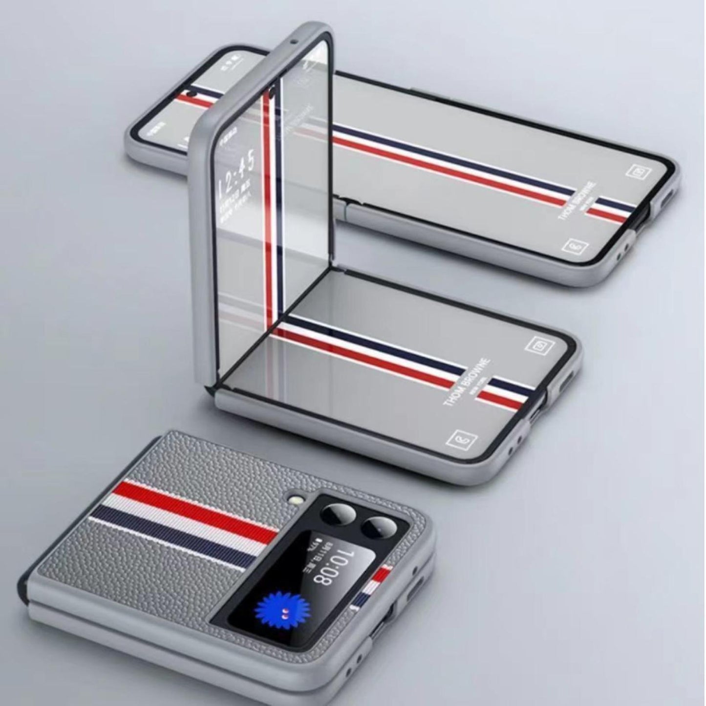 New Leather Stripe Cases For Samsung Galaxy Z Flip