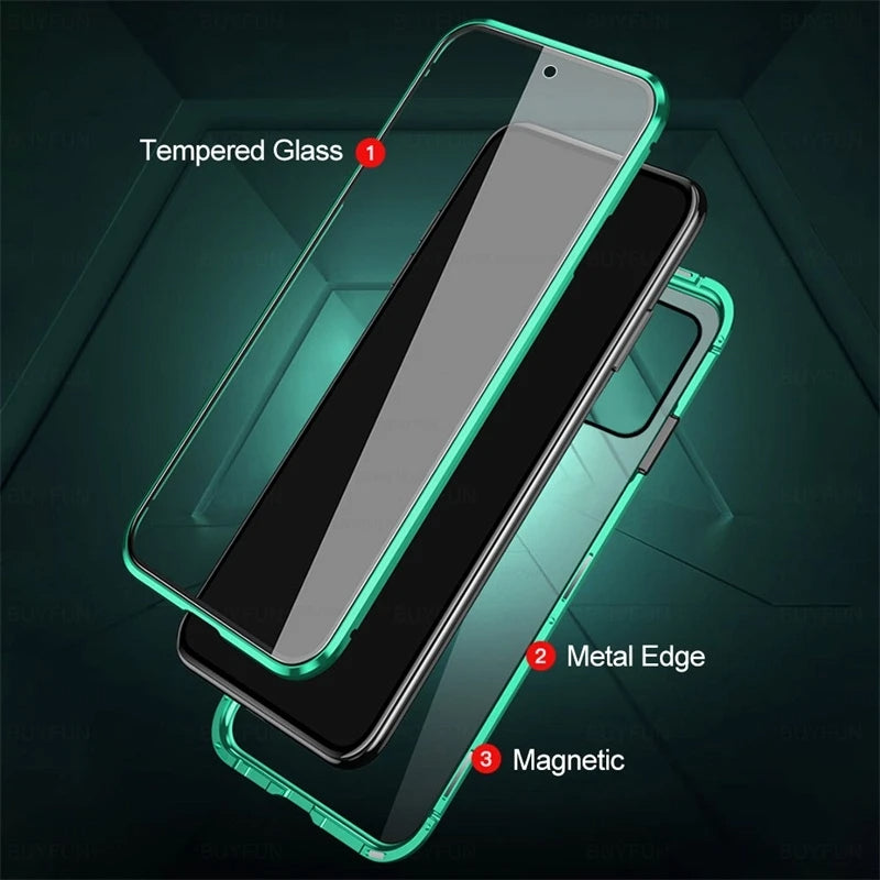 Samsung Magnetic Case with Dual Glass on Front & Back