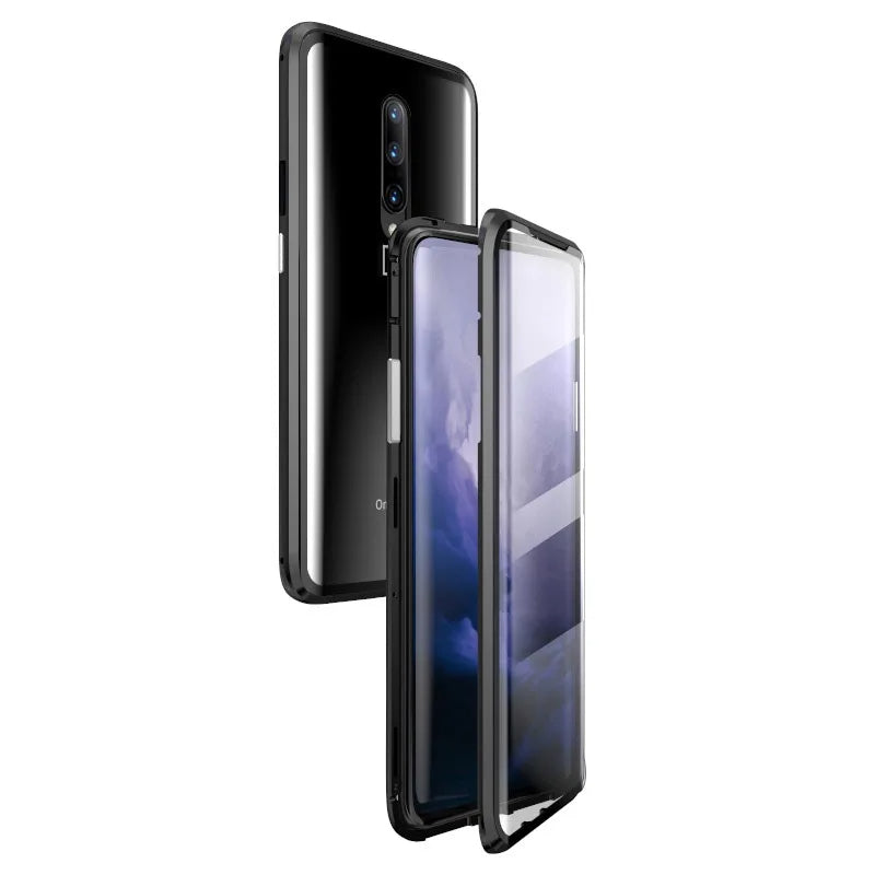 Oneplus 7 Magnetic Case with Dual Glass on Front & Back