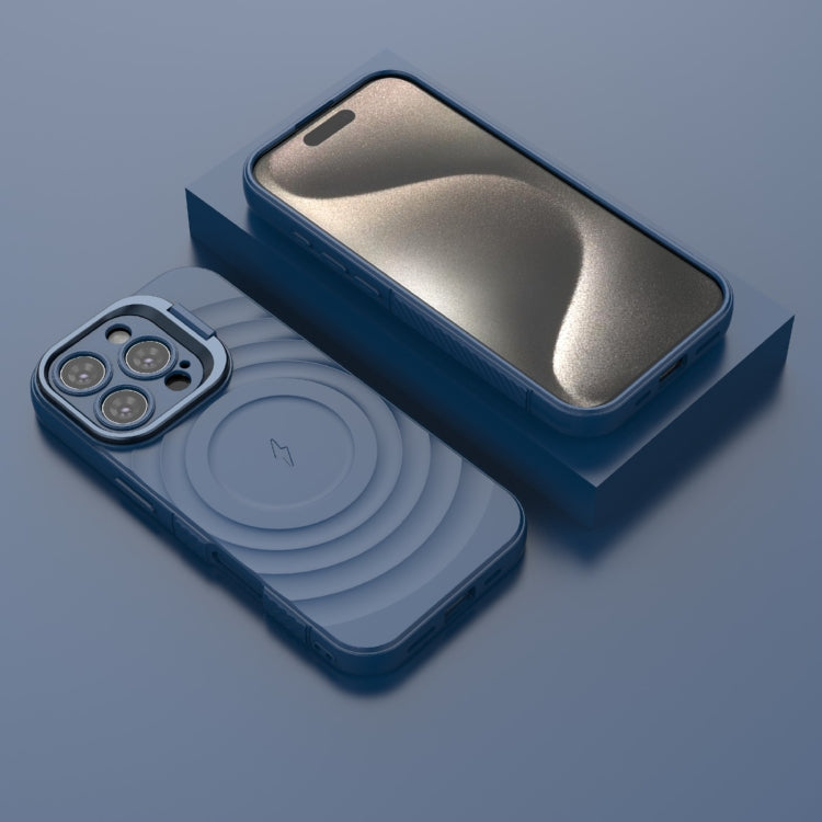 Matte Ripple Pattern Magsafe Silicone Case For iPhone