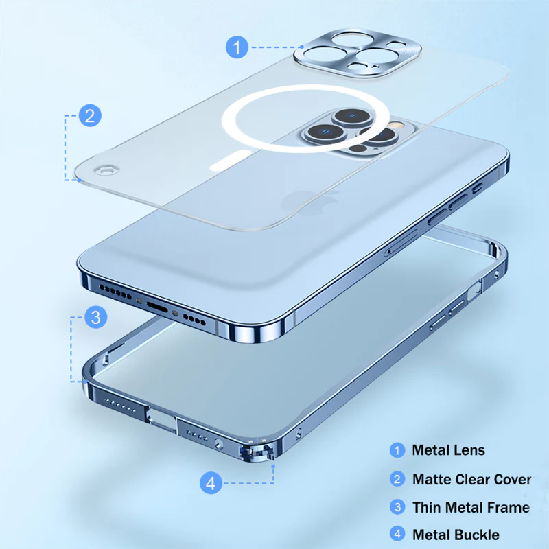 Premium Metal Magsafe Case For iPhone