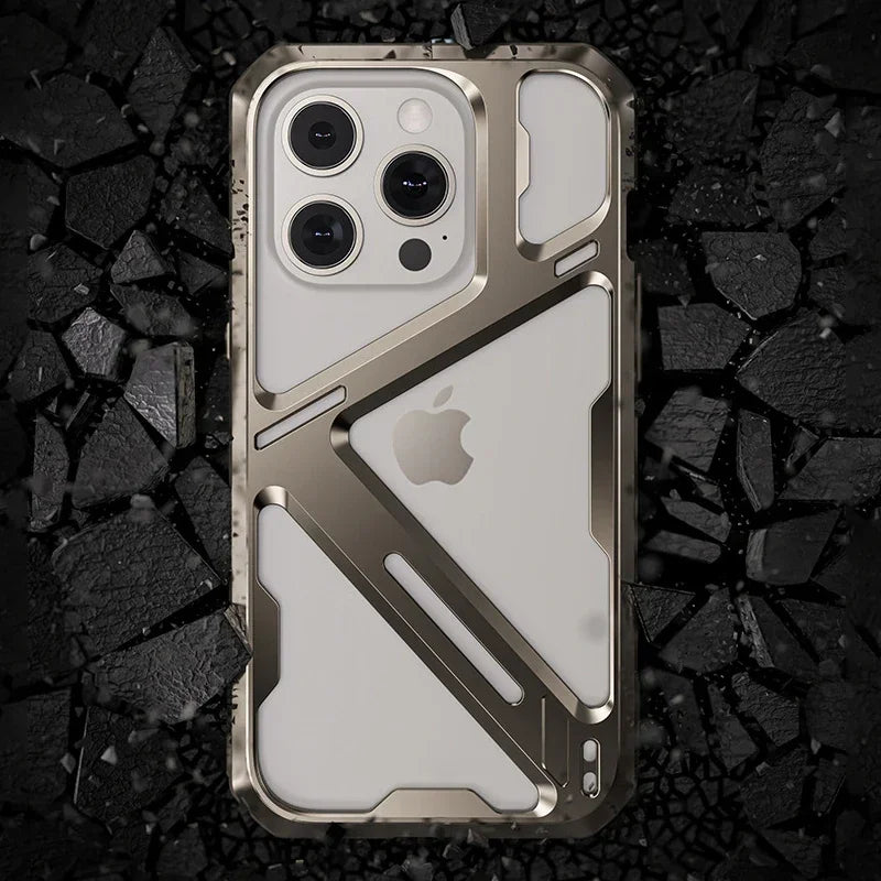 Metal Hollow Armor Cover iPhone