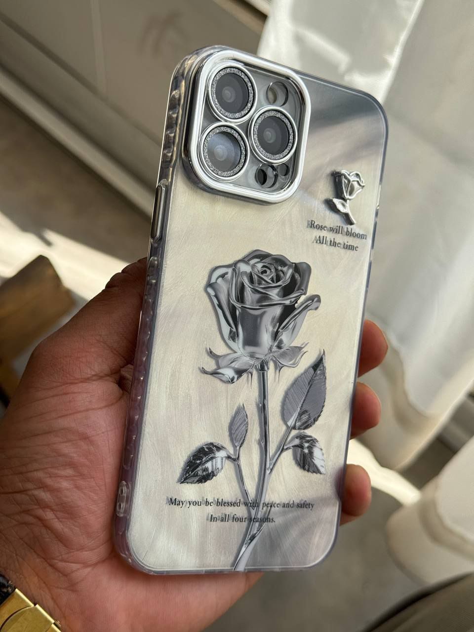 Luxury Rose Flower Case For iPhone 11