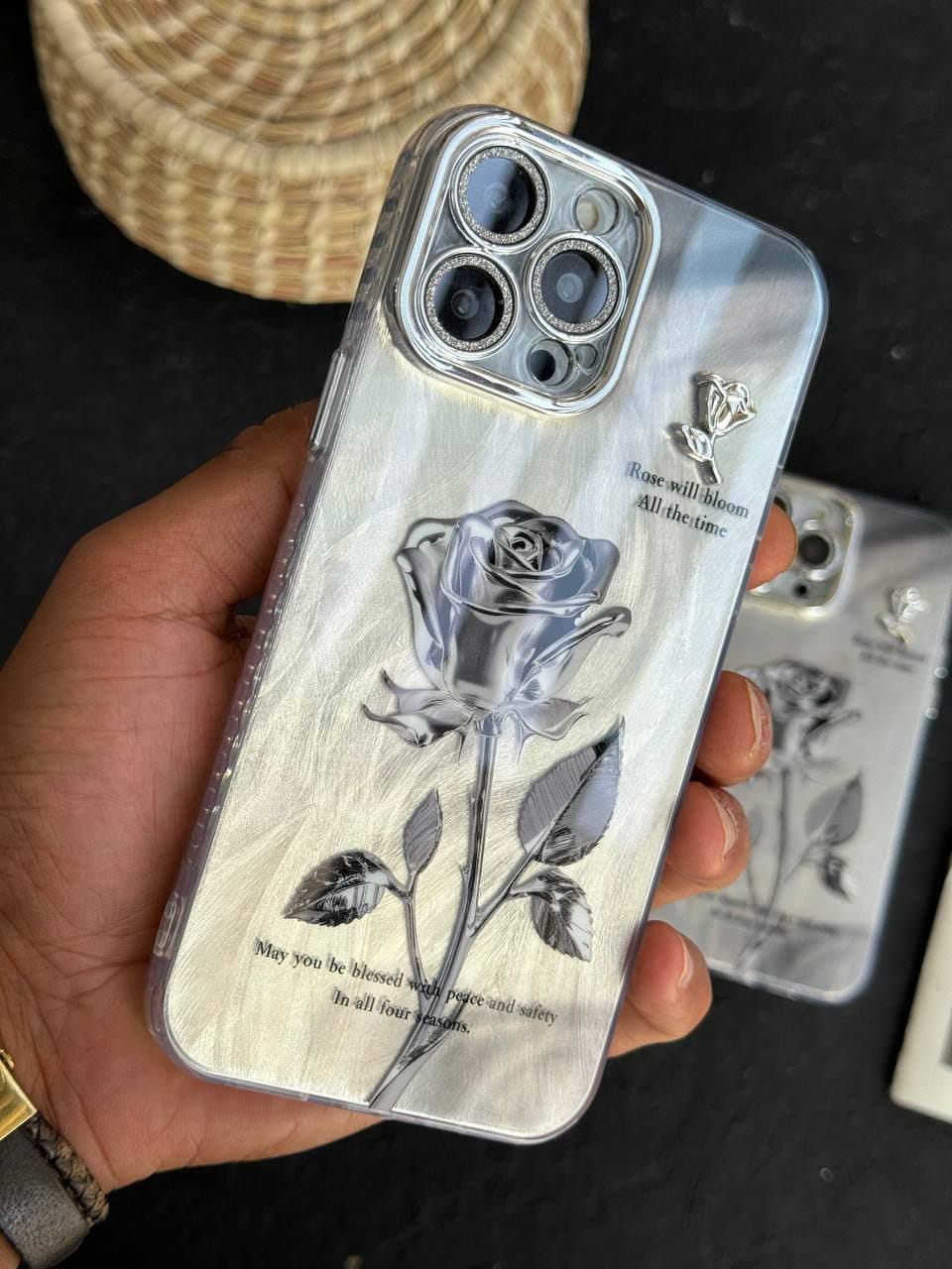 Luxury Rose Flower Case For iPhone 11