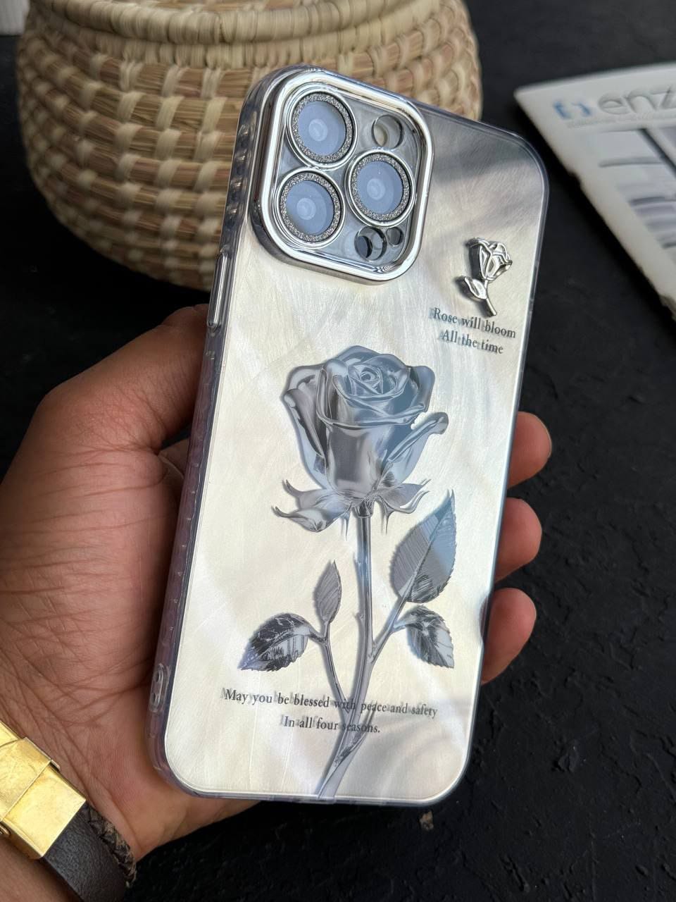 Luxury Rose Flower Case For iPhone 11