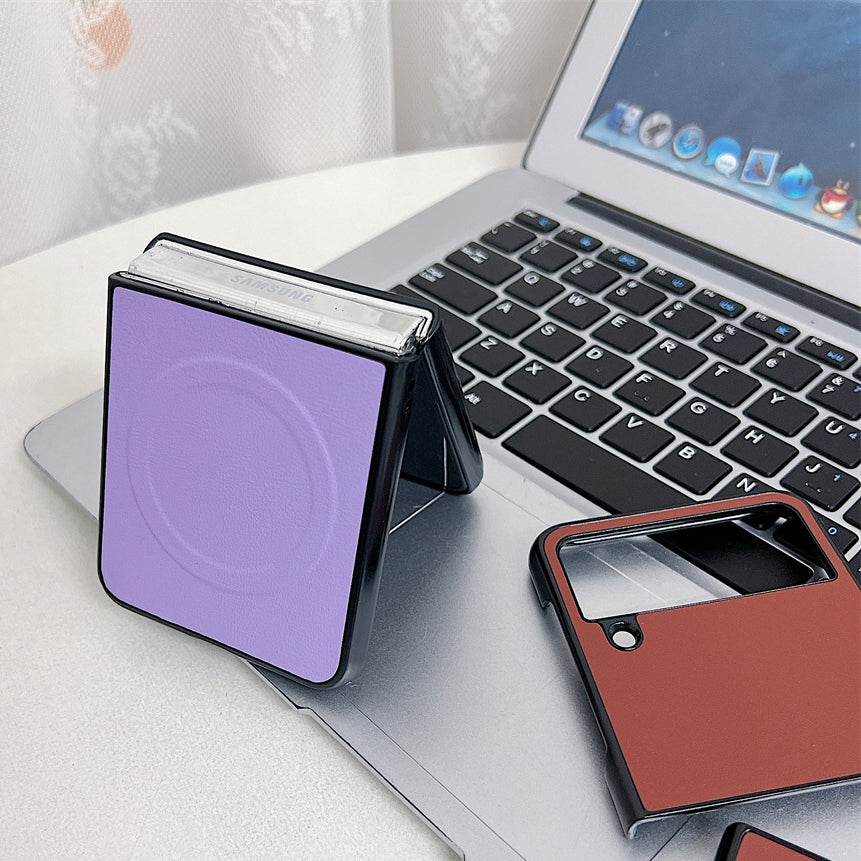 New Hard PU Leather Magsafe Cases For Samsung Galaxy Z Flip