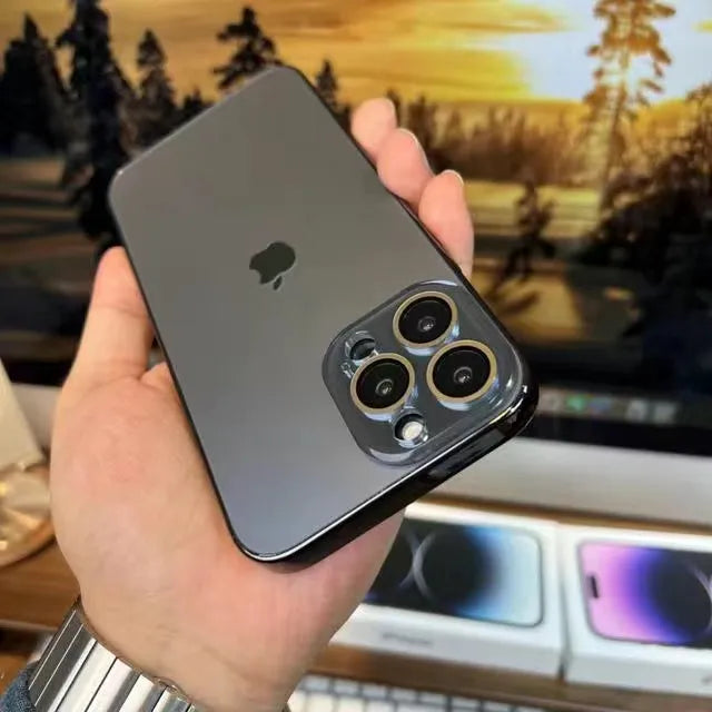 Luxury Glass Lens Case For iPhone