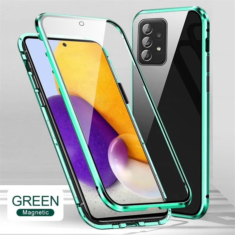 Samsung Magnetic Case with Dual Glass on Front & Back