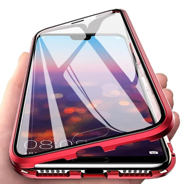 Oneplus 7 Magnetic Case with Dual Glass on Front & Back